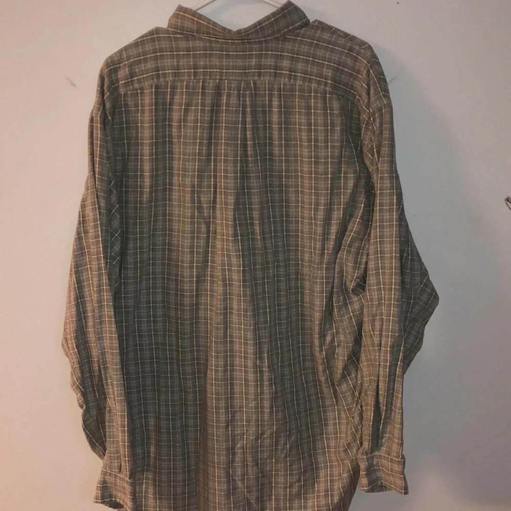 Ralph Lauren Blaire Grey-White Plaid Cotton Long Sleeve Button Down Shirt  - 2 - Picture 4 of 6